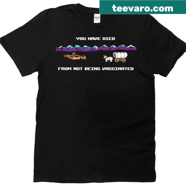 Humorous vaccination awareness T-shirt with bold saying