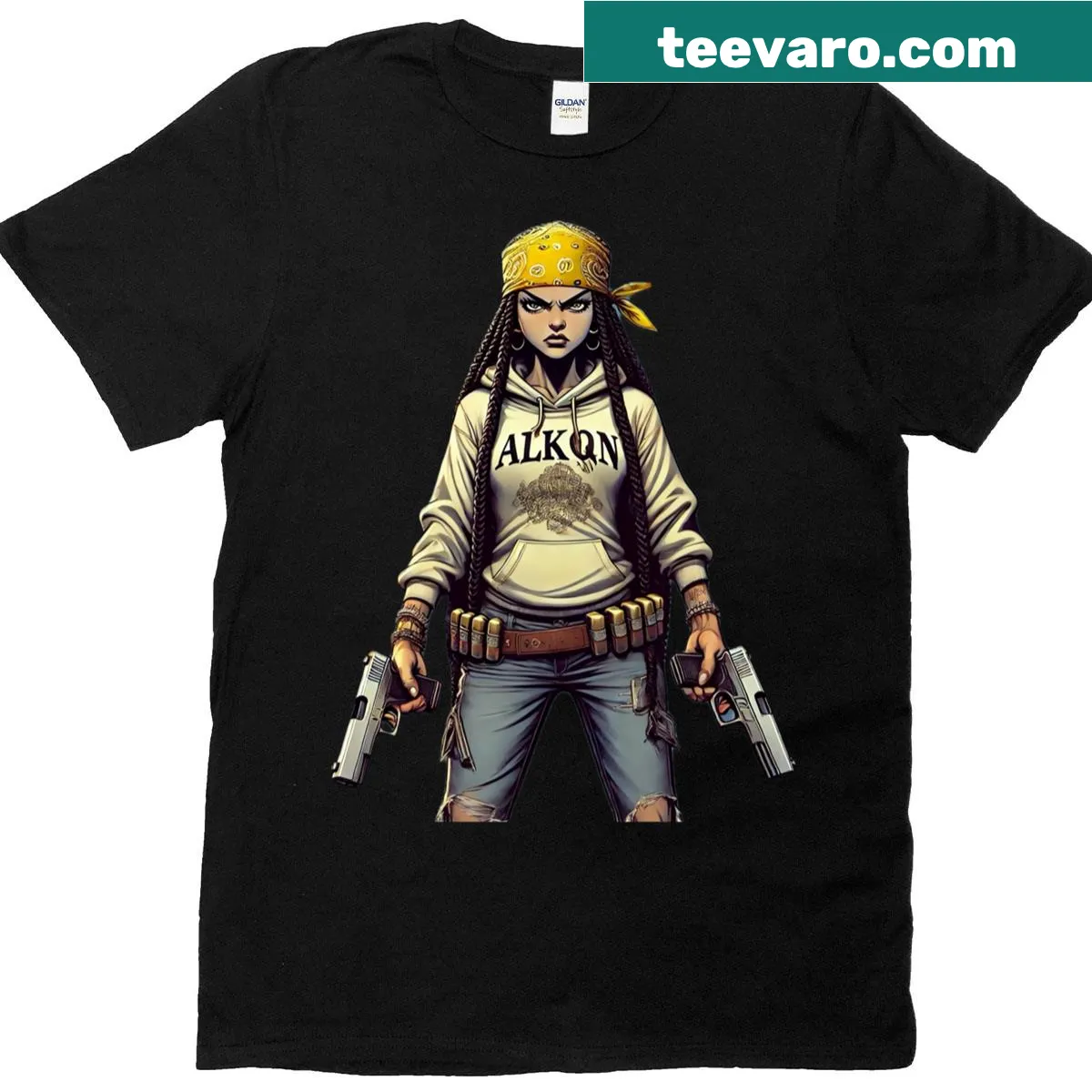 T-shirt featuring bold text honoring the Latin Kings. — on a men's t-shirt