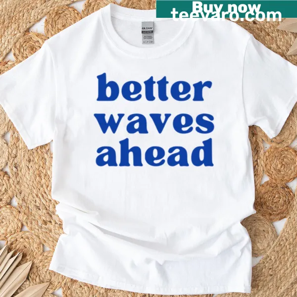 T-shirt with waves illustration and inspirational text