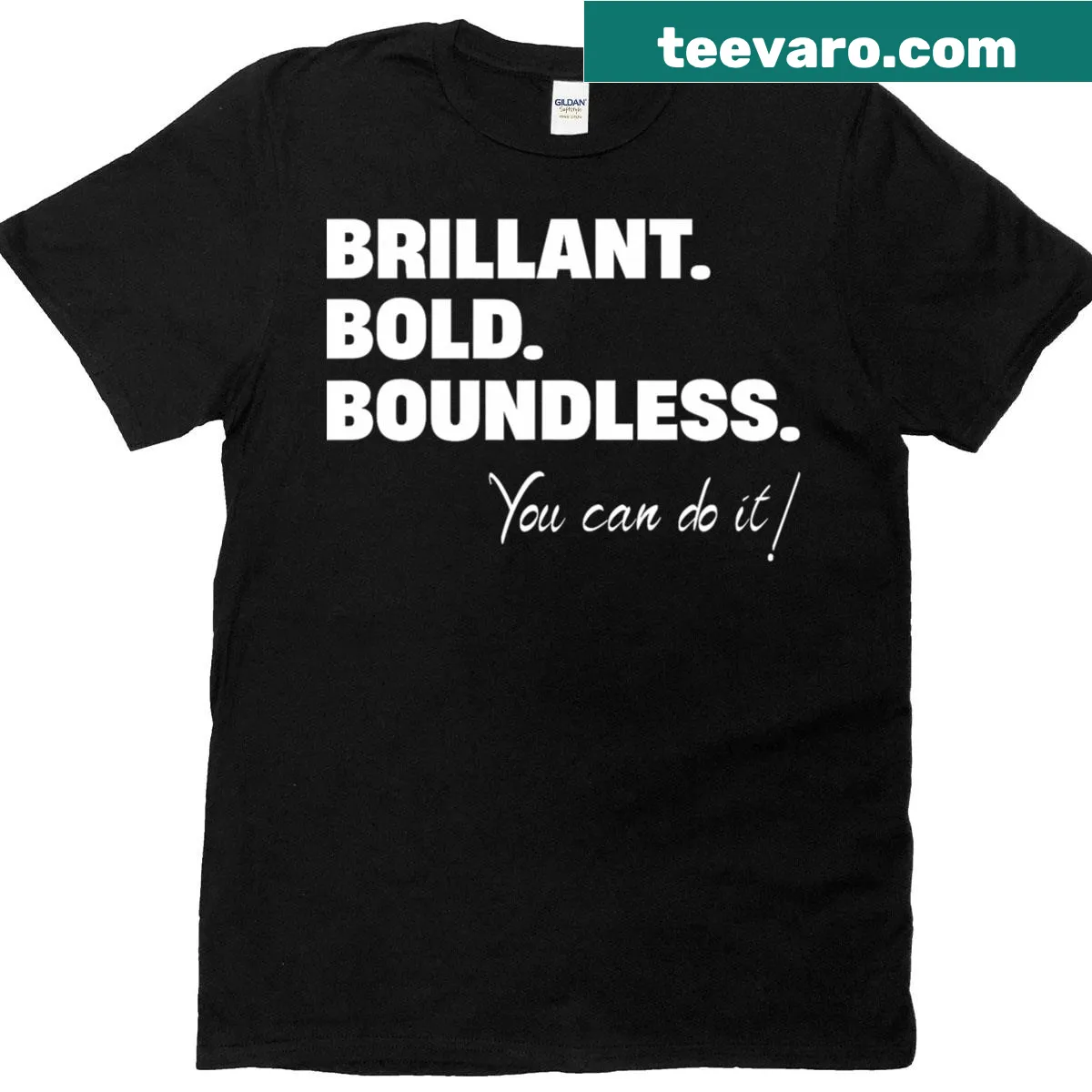 Motivational typography T-shirt with 'You Can Do It' — on a men's t-shirt