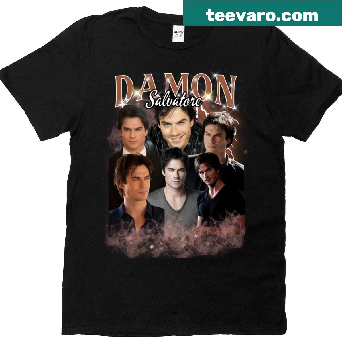 Dark vampire aesthetic graphic on a T-shirt — on a men's t-shirt