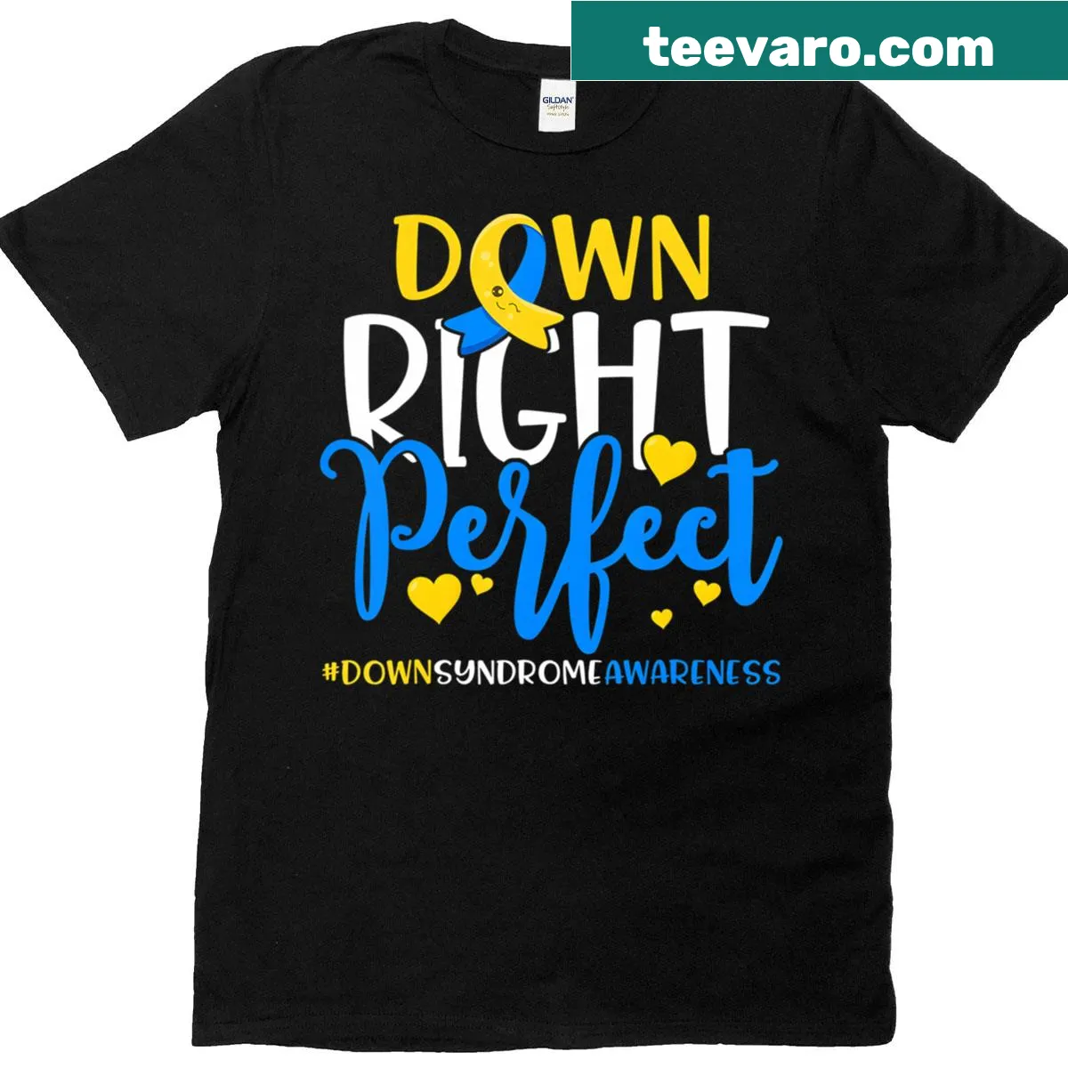 Inspirational t-shirt supporting Down Syndrome awareness with bold typography — on a men's t-shirt