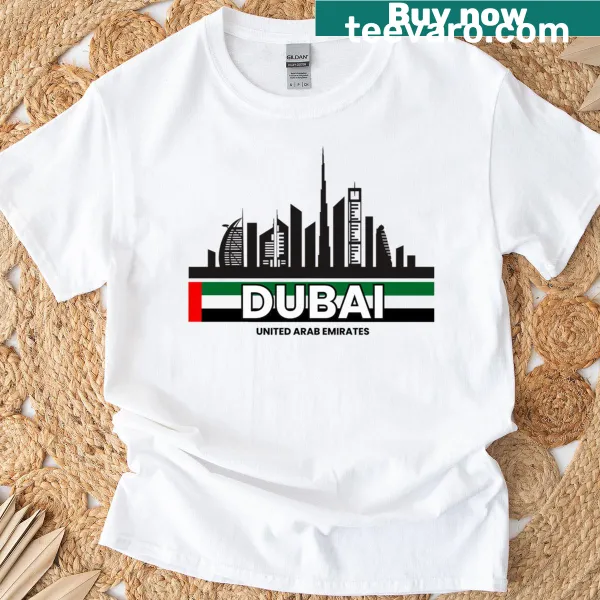 T-shirt featuring the text 'Dubai UAE'