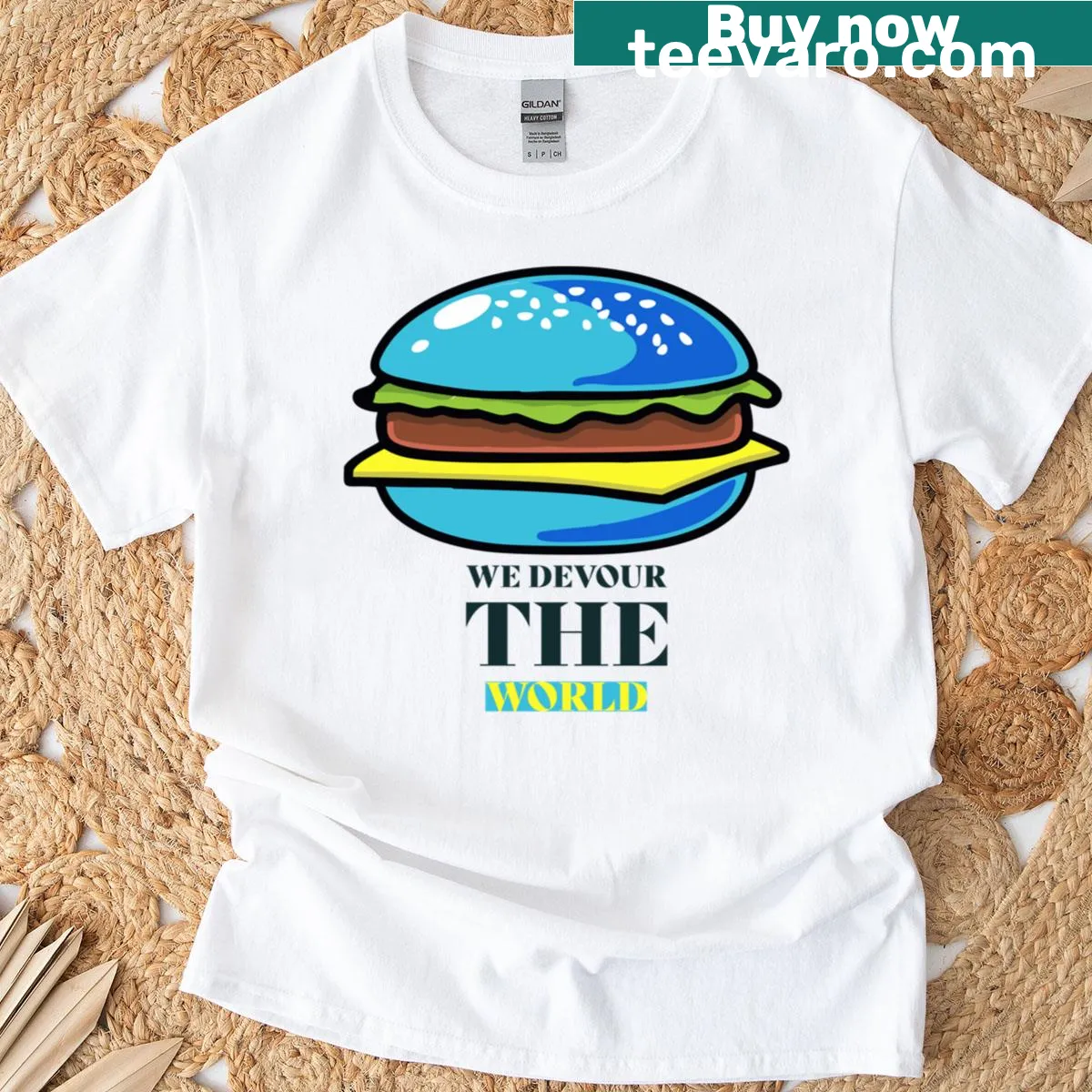 Simple t-shirt featuring 'Earth' text for nature lovers — on a men's t-shirt
