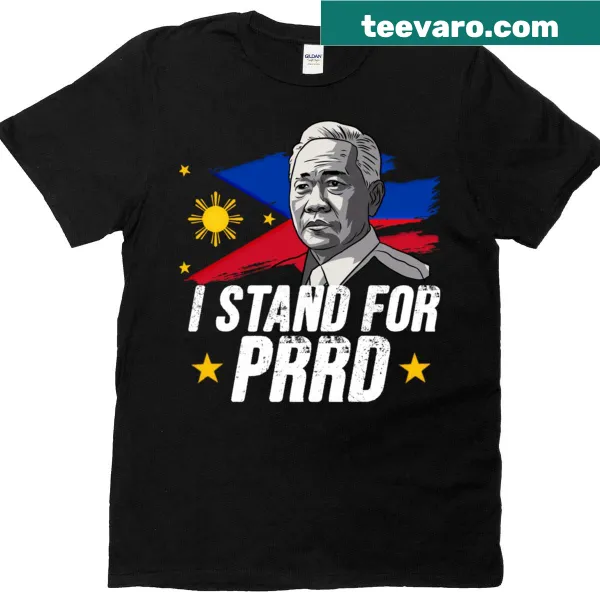Supportive t-shirt featuring 'Free Duterte I Stand For Prrd' in bold typography