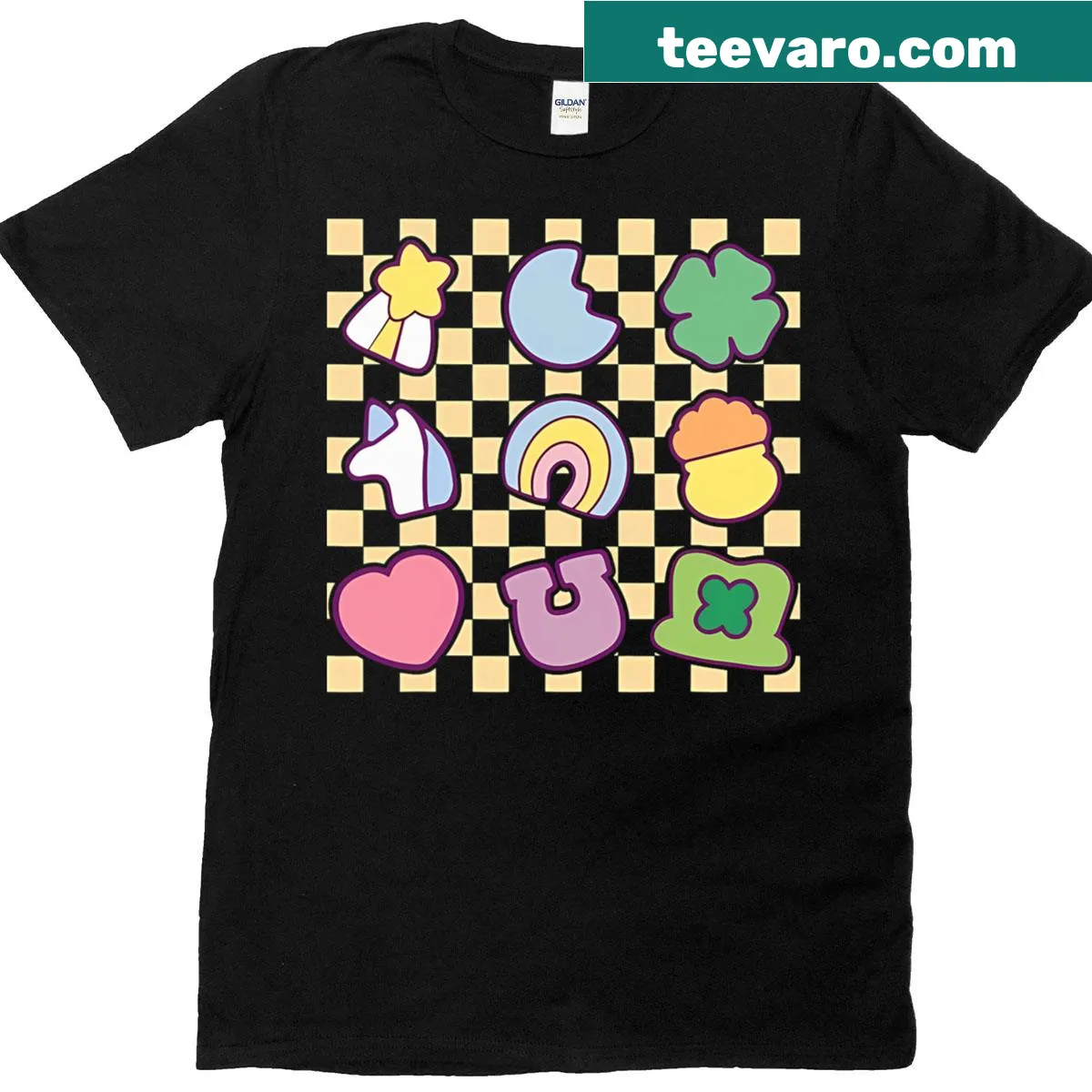 Shamrock graphic T-shirt for St. Patrick's Day celebration — on a men's t-shirt