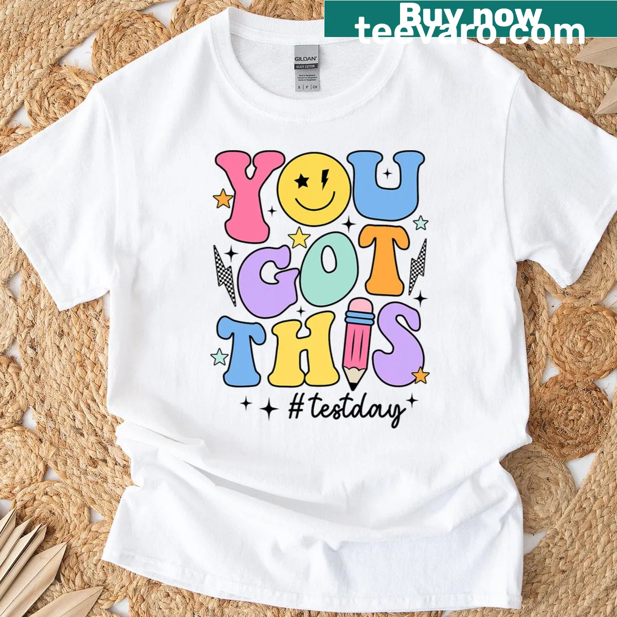Motivational text 'You Got This' for students and teachers — on a men's t-shirt