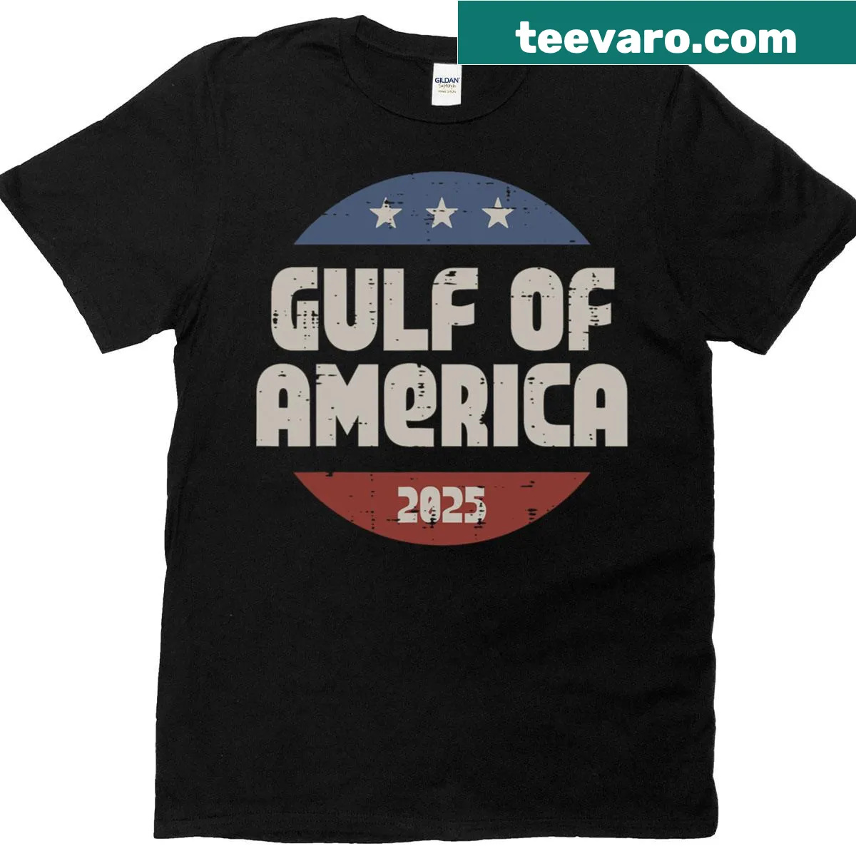 Patriotic Gulf Of USA t-shirt for men and kids with vintage design — on a men's t-shirt