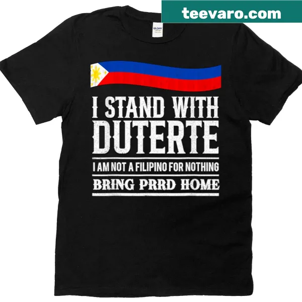 Bold typography design supporting President Duterte on a T-shirt