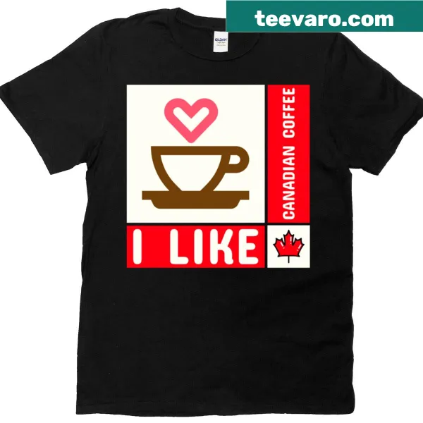 Graphic tee celebrating Canadian coffee culture with strong and free design.