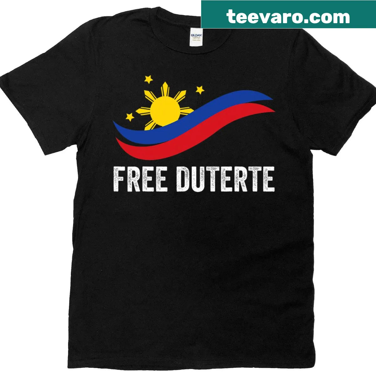 Bold typography tee displaying support for Duterte — on a men's t-shirt