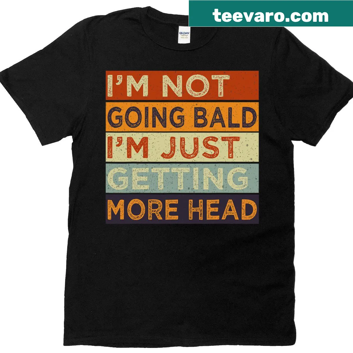 Funny t-shirt with a humorous phrase about hair loss — on a men's t-shirt