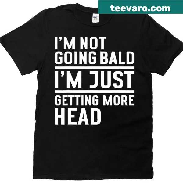 Funny t-shirt with humorous baldness saying
