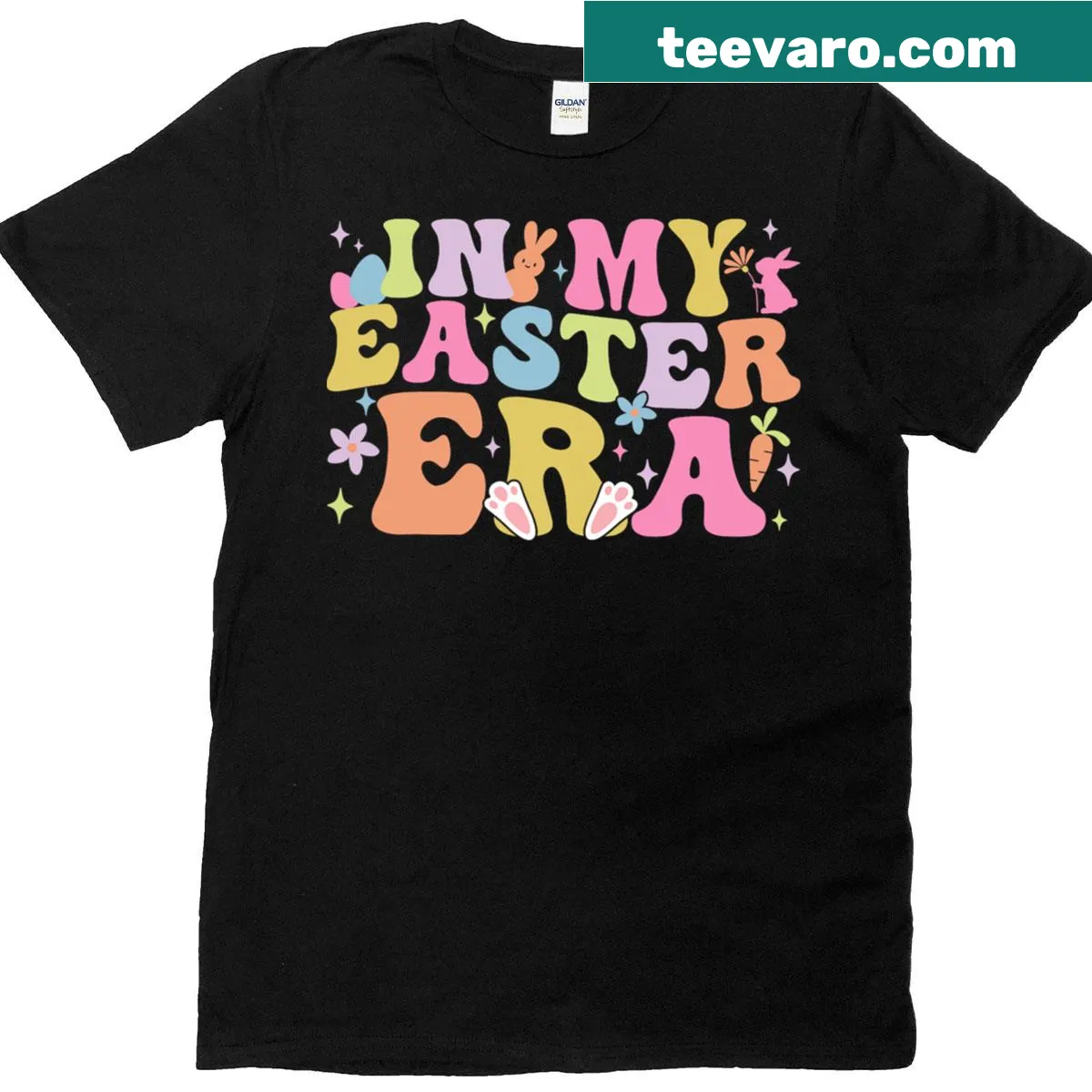 Kids t-shirt with a bunny graphic and 'In My Easter Era' text for Easter. — on a men's t-shirt