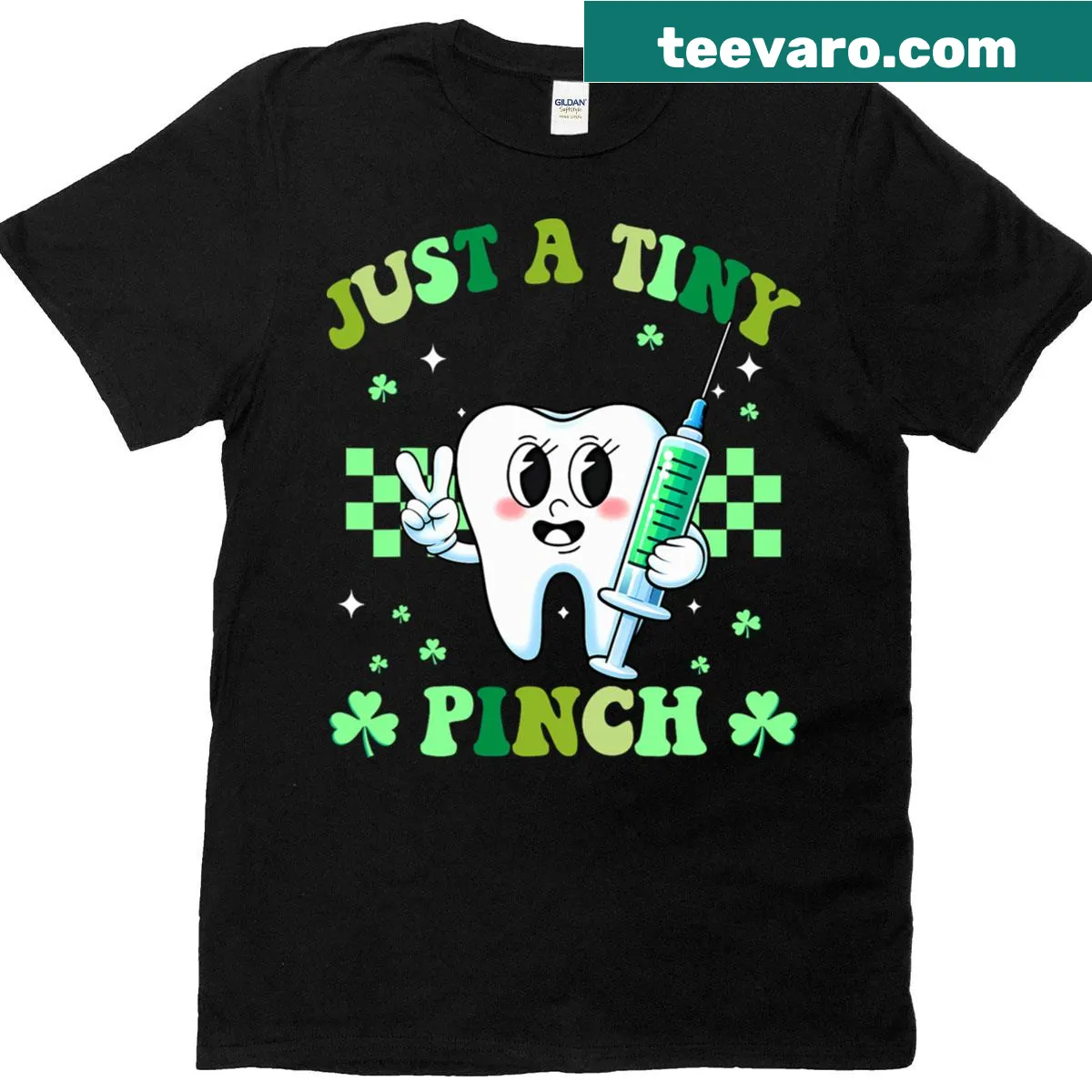 Funny St. Patrick's Day dentist T-shirt with playful text — on a men's t-shirt