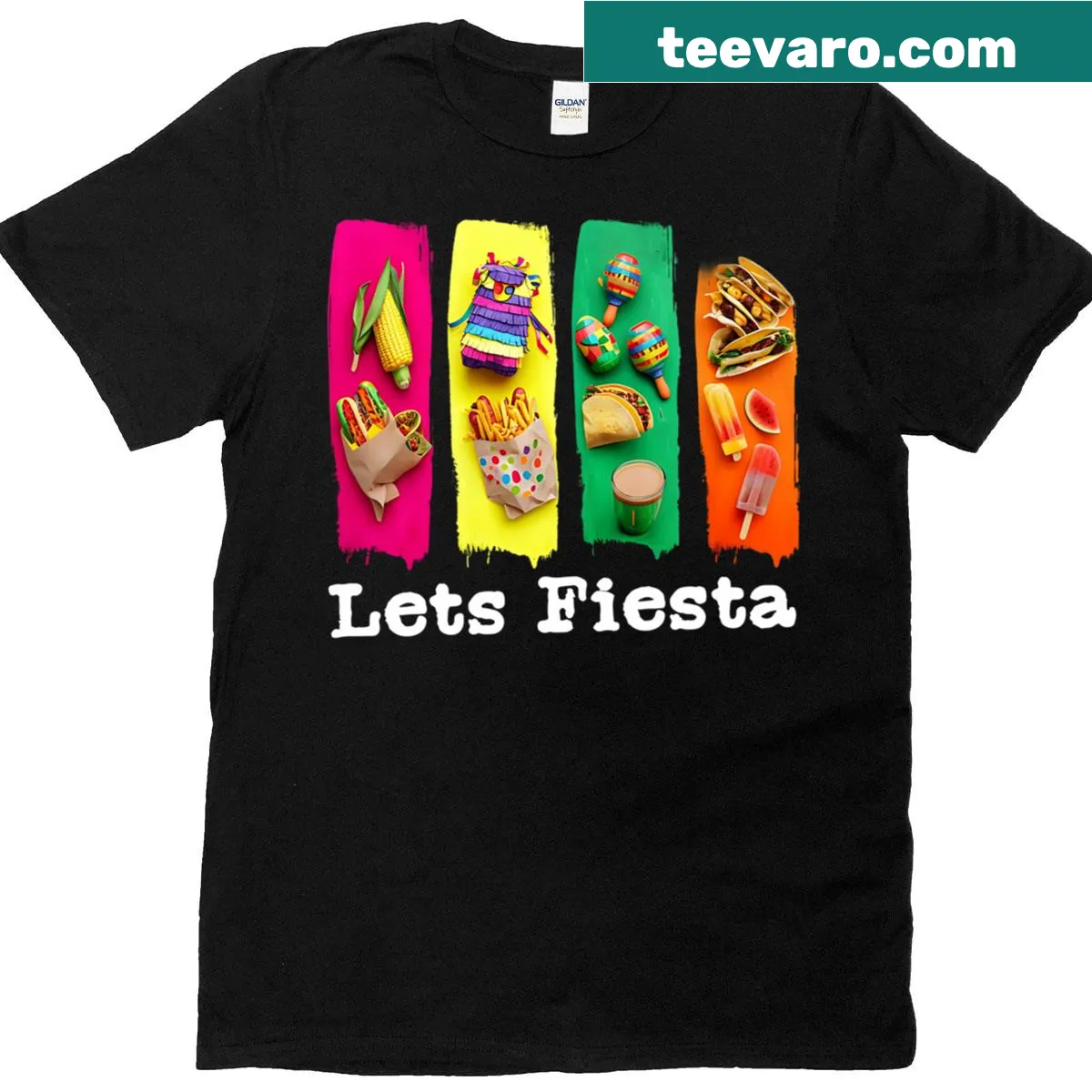 Festive Cinco de Mayo t-shirt with lively graphics — on a men's t-shirt