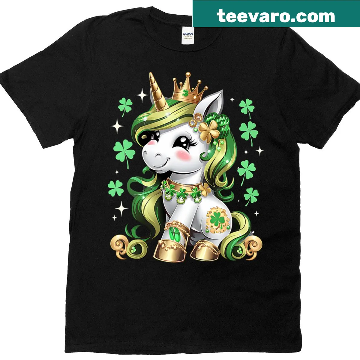 Cute St. Patrick's Day unicorn t-shirt for kids — on a men's t-shirt
