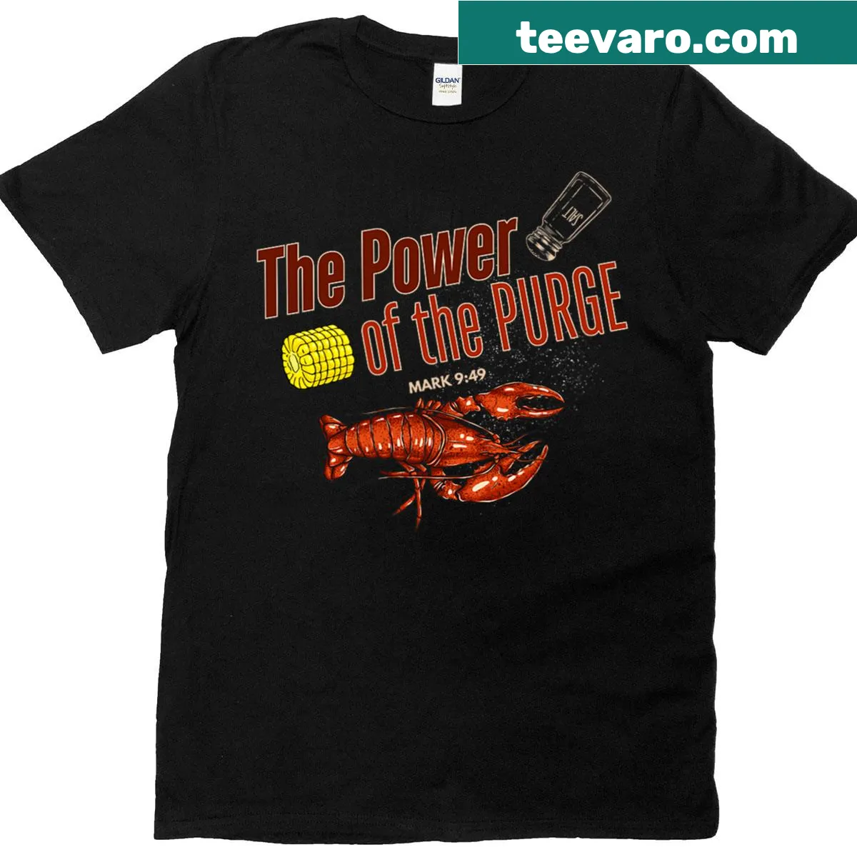 Funny crawfish boil t-shirt with humorous graphic and text — on a men's t-shirt