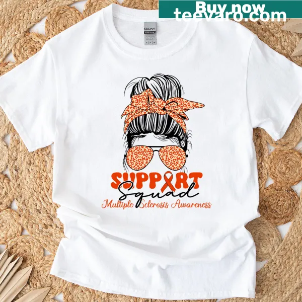 MS Awareness T-shirt featuring iconic ribbon design