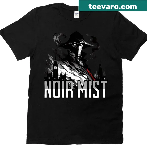 Anime-themed T-shirt with shadowy abstract design