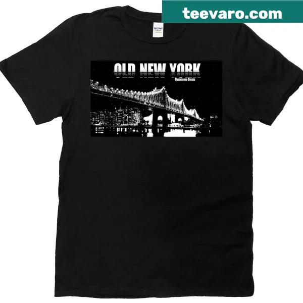 Artistic graphic of Queensboro Bridge on T-shirt