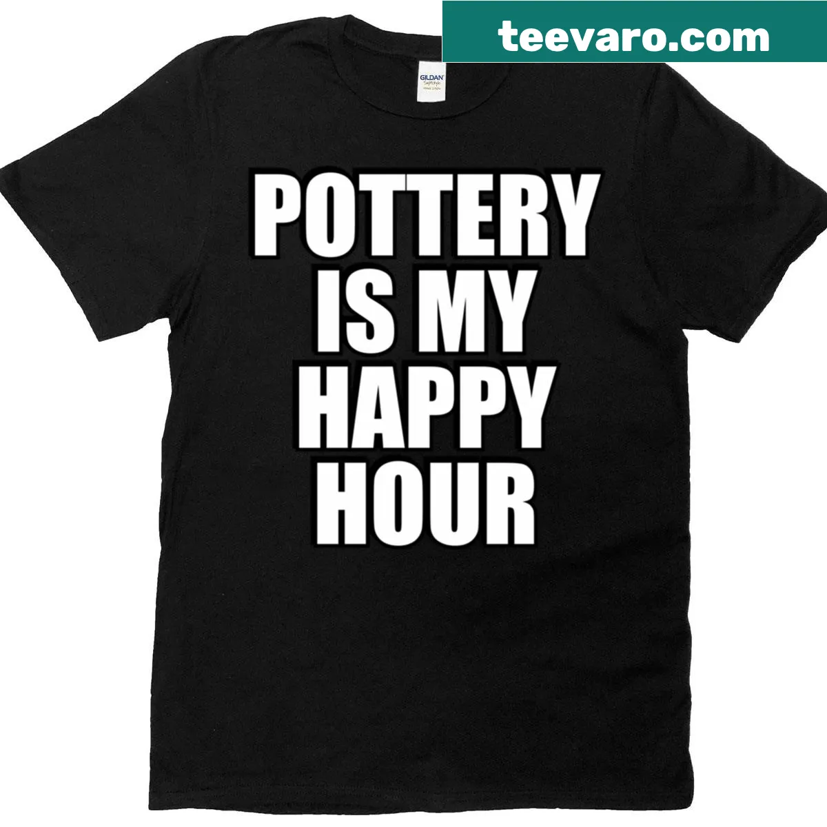 Inspirational typography t-shirt with pottery theme — on a men's t-shirt