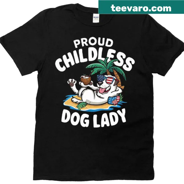 Childfree and carefree dog lover T-shirt with playful typography