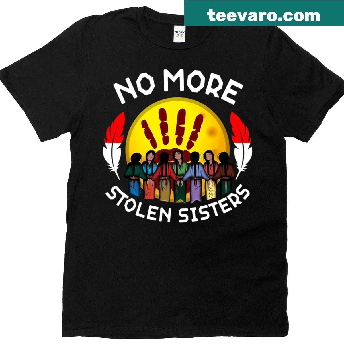 Retro MMIW awareness T-shirt with meaningful design — on a men's t-shirt