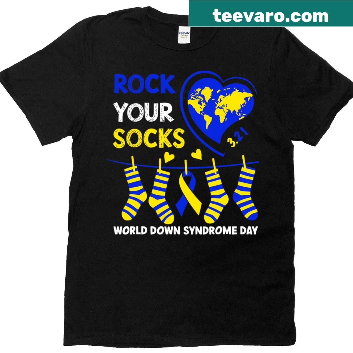 Playful kids T-shirt for World Down Syndrome Day — on a men's t-shirt