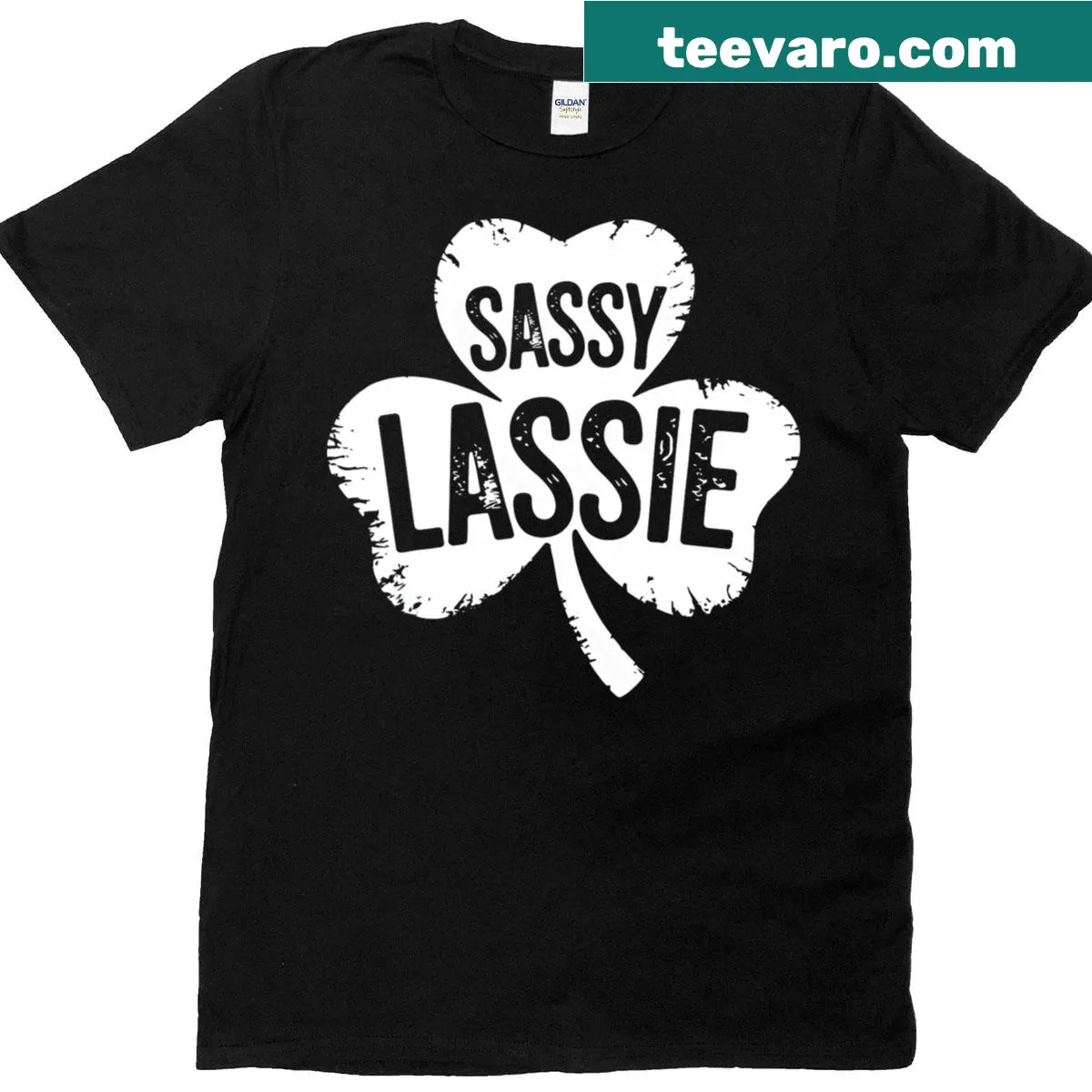 Sassy Lassie T-shirt for kids celebrating St Patrick's Day — on a men's t-shirt