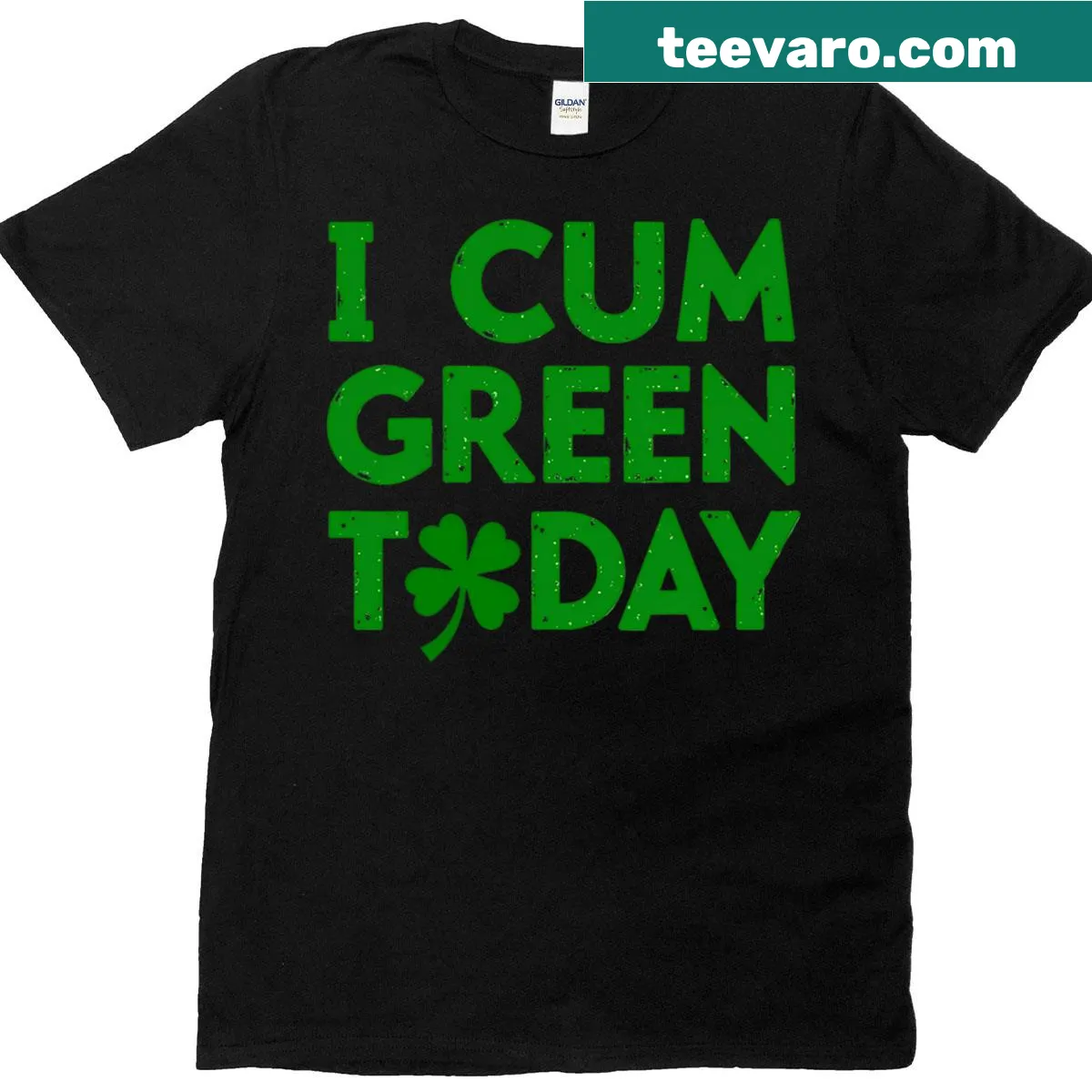 Humorous St Patrick's Day T-shirt with shamrock graphic — on a men's t-shirt
