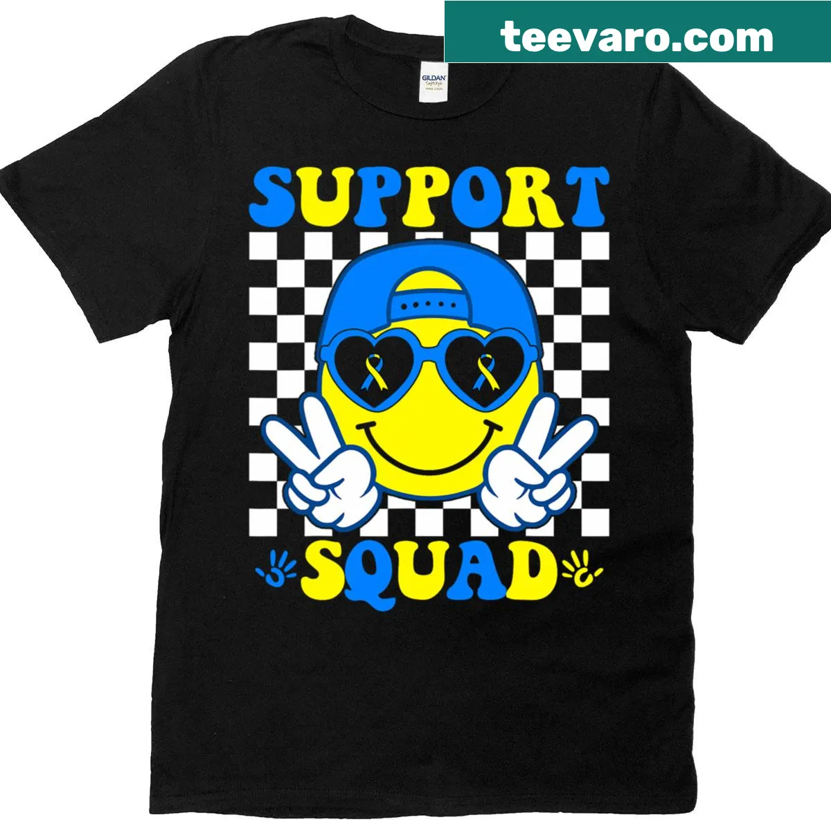Groovy design for Down Syndrome Awareness Day T-shirt for men — on a men's t-shirt