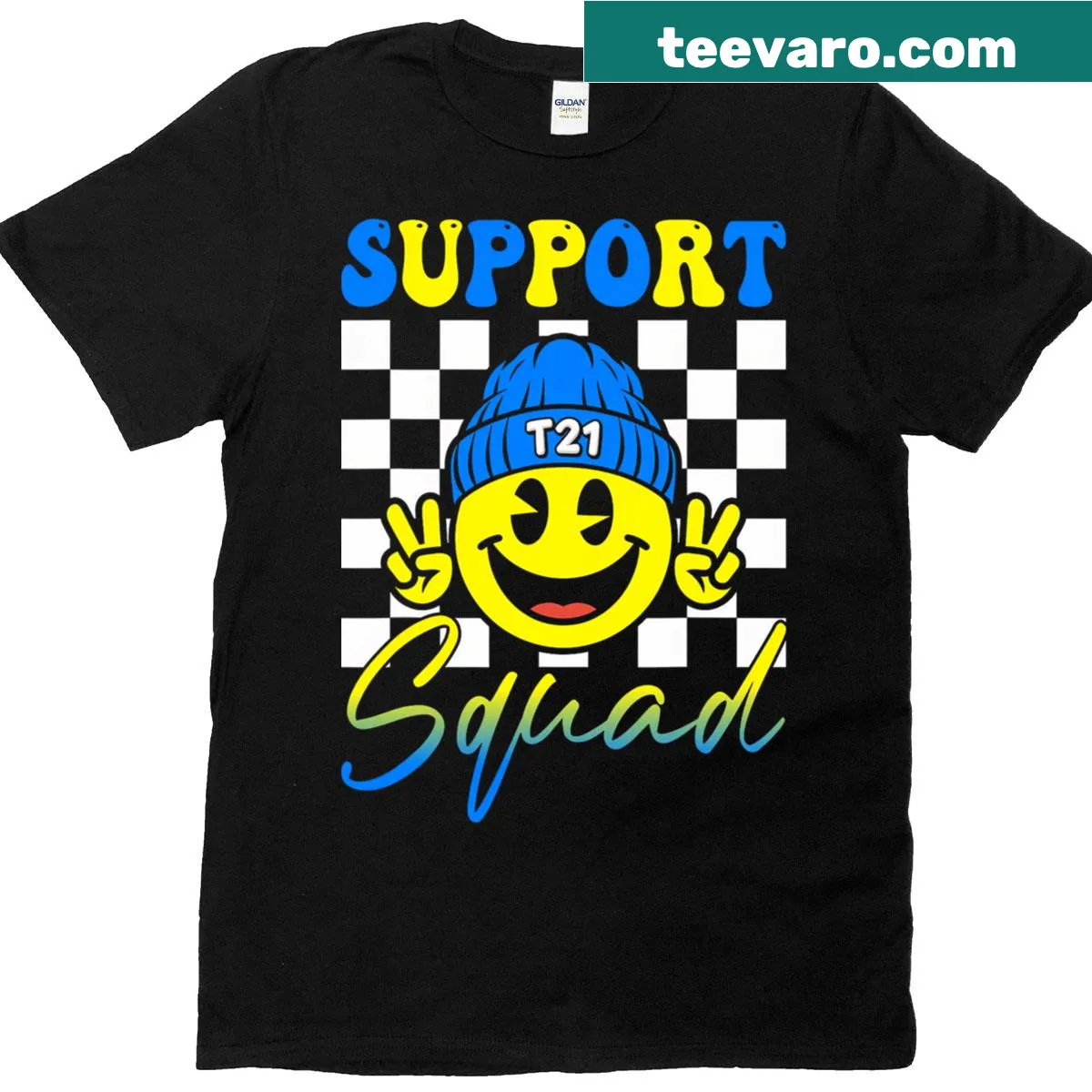 T21 Down Syndrome Awareness T-shirt with engaging graphic for kids — on a men's t-shirt
