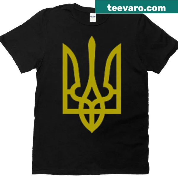 T-shirt with Ukraine Army trident symbol and Zelensky design