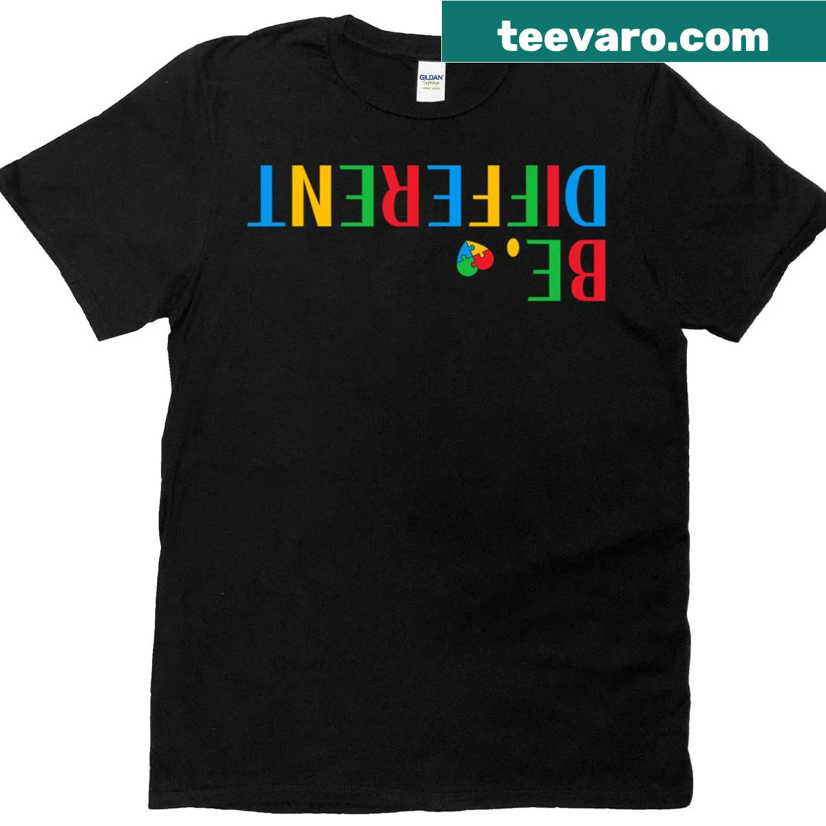 T-shirt with edgy typography promoting autism awareness — on a men's t-shirt