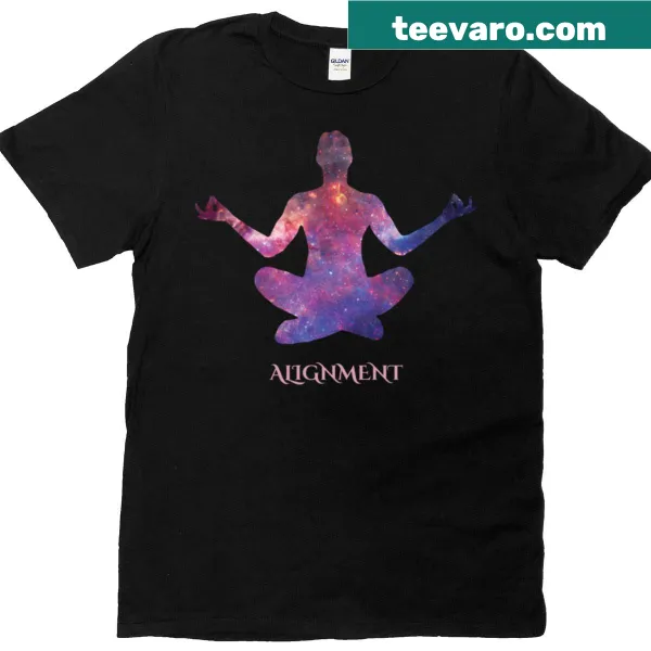 Inspirational T-shirt with yoga alignment message