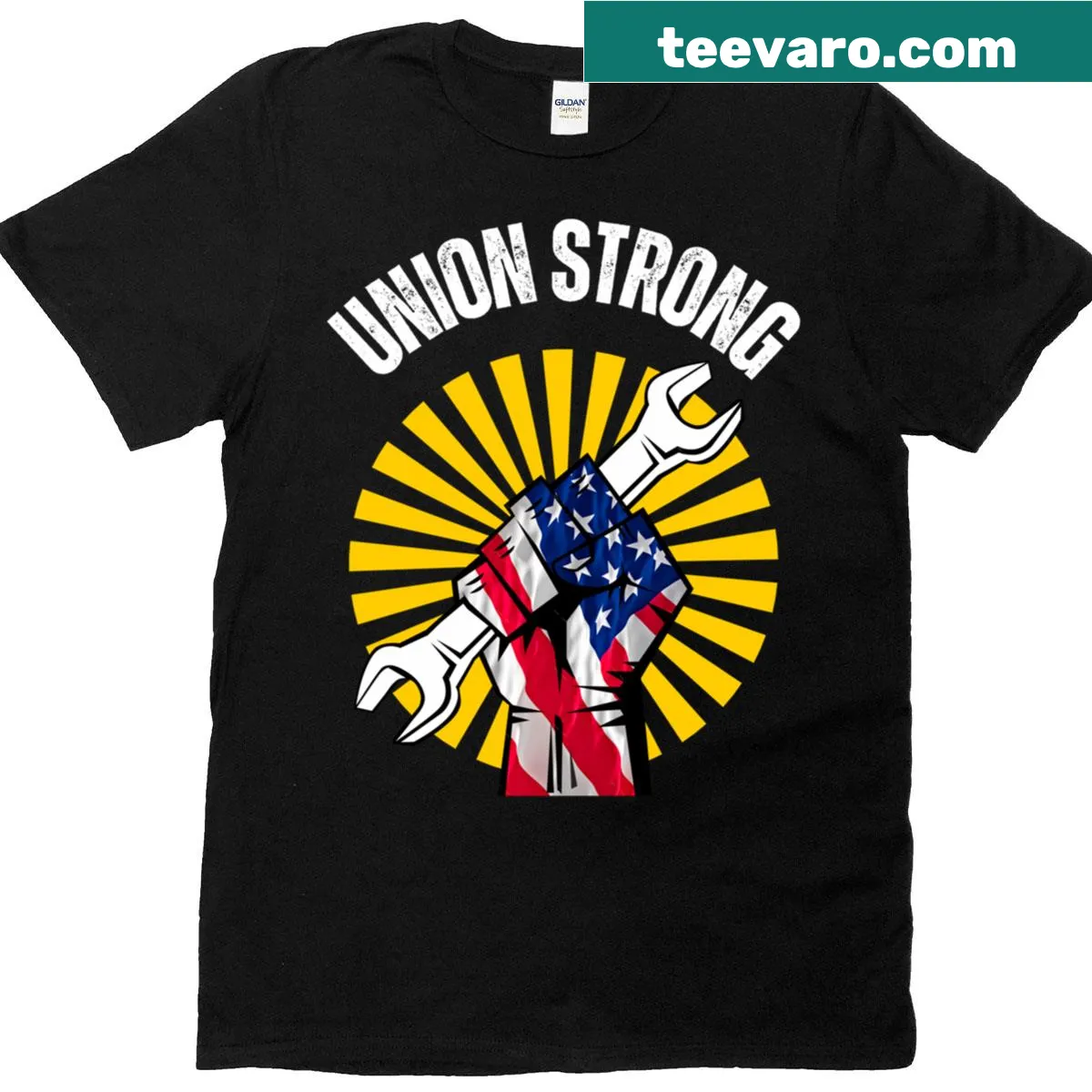 Unity-themed T-shirt with the phrase On Strong For Better Life — on a men's t-shirt