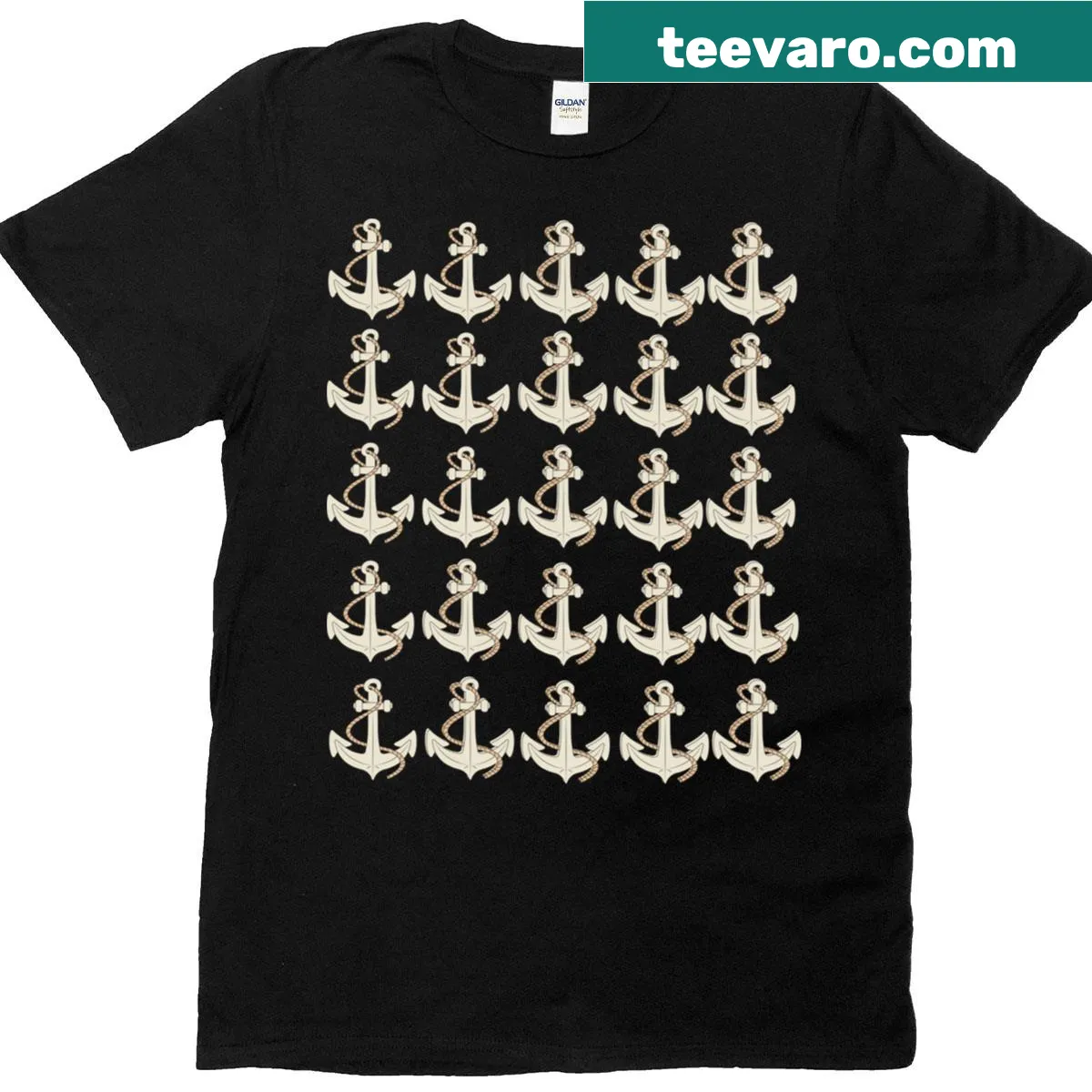 Humorous anchor-themed graphic T-shirt with playful text — on a men's t-shirt