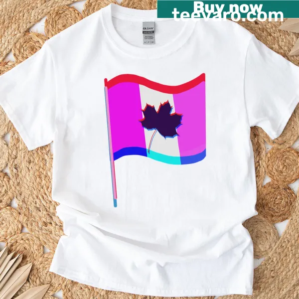 T-shirt featuring the Bisexual Canadian Flag design
