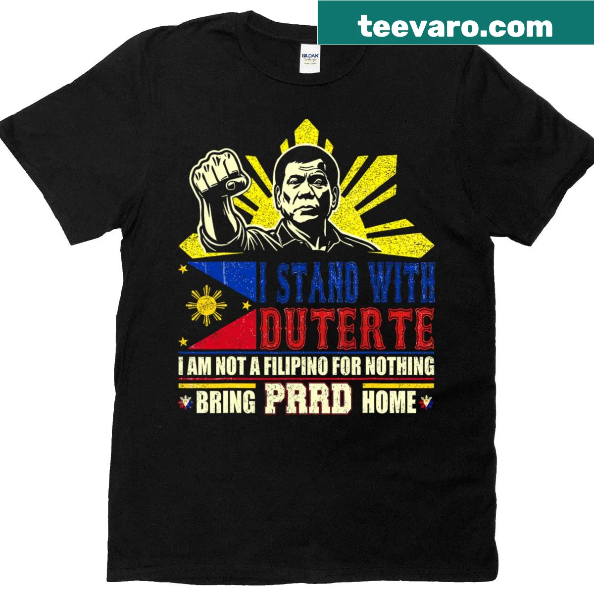 Proud Filipino shirt with strong statement in bold text — on a men's t-shirt
