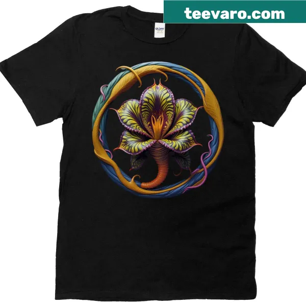 T-shirt featuring bold design with the phrase 'Carnivorous Dangerous Beauty'