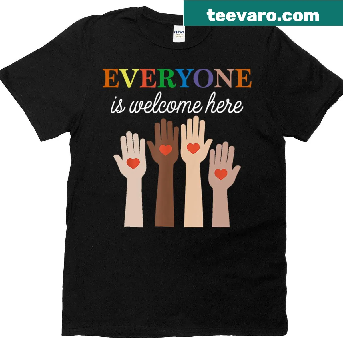 Funny vintage teacher t-shirt with inclusive message — on a men's t-shirt