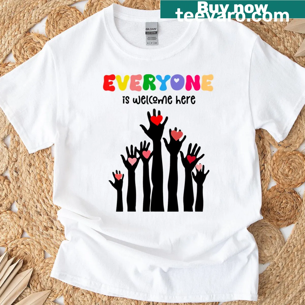 Vintage-style T-shirt with humorous welcoming message for teachers — on a men's t-shirt