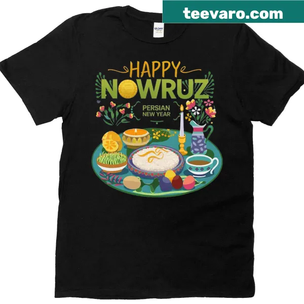 Festive Nowruz symbols on kids T-shirt