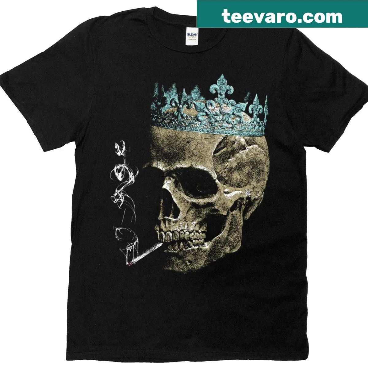 Edgy gothic streetwear t-shirt with powerful graphic design — on a men's t-shirt