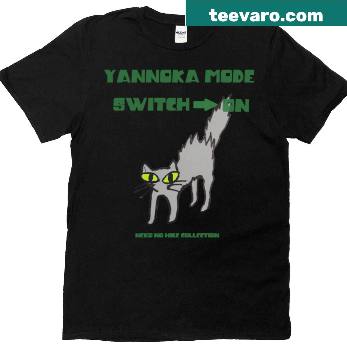 Energetic Cat Mode illustration on a fun T-shirt — on a men's t-shirt