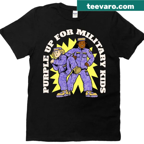 Purple Up For Military Kids t-shirt celebrating military children