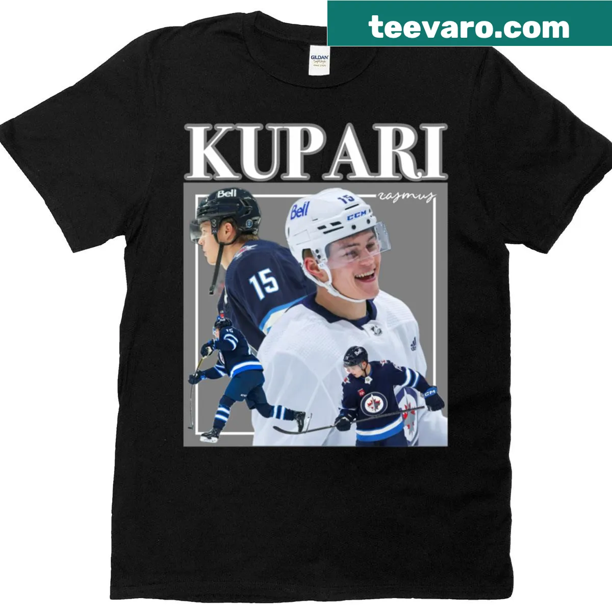 Nostalgic retro design inspired by Rasmus Kupari on t-shirt — on a men's t-shirt