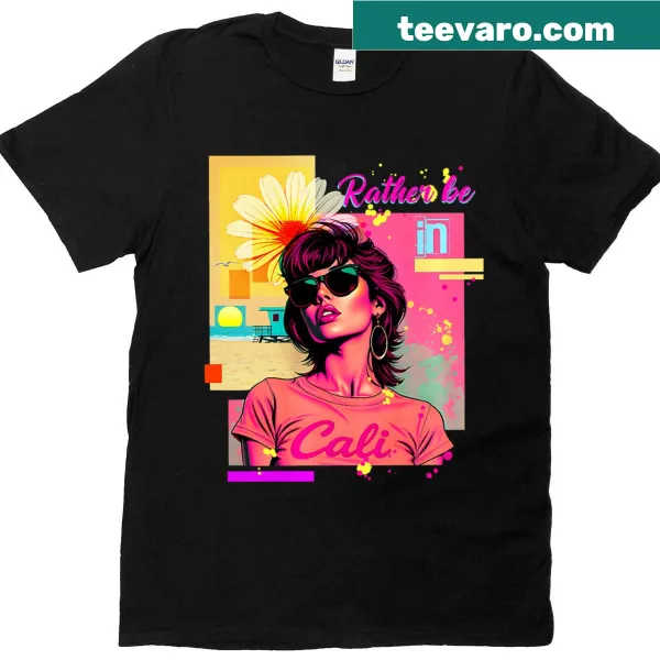 Modern retro California graphic T-shirt