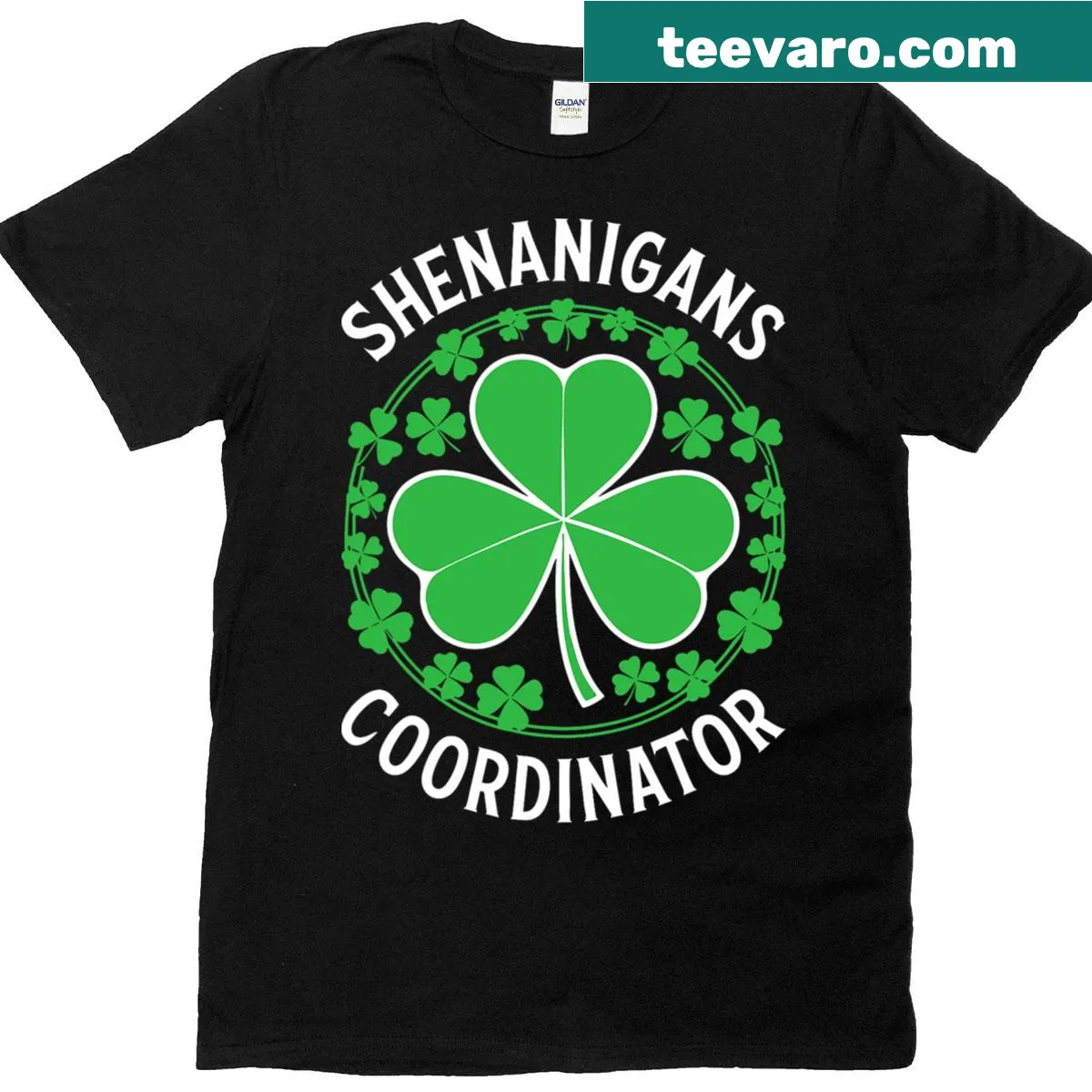 Funny St. Patrick's Day shirt declaring Shenanigans Coordinator. — on a men's t-shirt